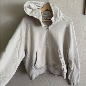 Athleta Off-White Zip-Up Hoodie